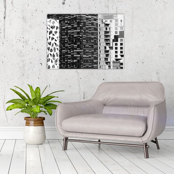 Obraz čiernobiele architektúry (70x50 cm)