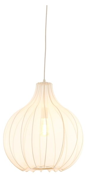 Béžové závesné svietidlo s textilným tienidlom ø 50 cm Elati – Light & Living