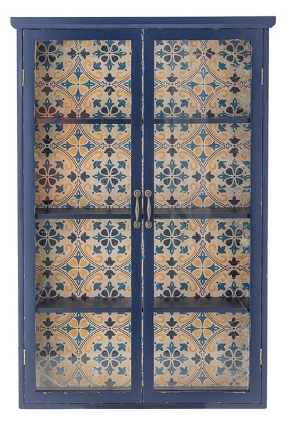 Modrá vitrína z jedľového dreva 81x122x22 cm Hazem – Bloomingville