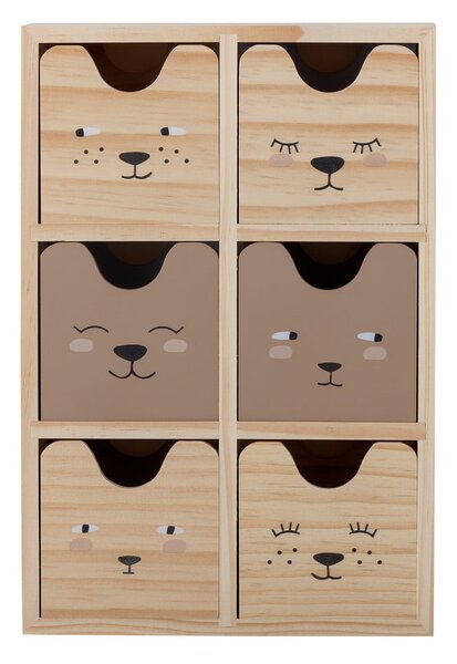 Drevený detský organizér na hračky v prírodnej farbe 27x8x18 cm Calle – Bloomingville Mini