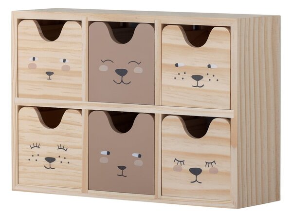 Drevený detský organizér na hračky v prírodnej farbe 27x8x18 cm Calle – Bloomingville Mini