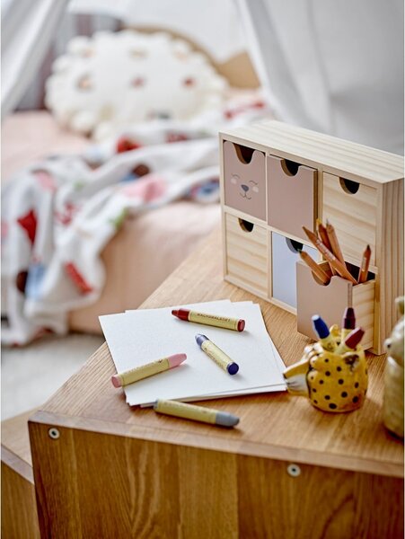 Drevený detský organizér na hračky v prírodnej farbe 27x8x18 cm Calle – Bloomingville Mini