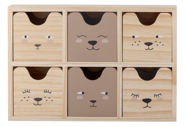 Drevený detský organizér na hračky v prírodnej farbe 27x8x18 cm Calle – Bloomingville Mini