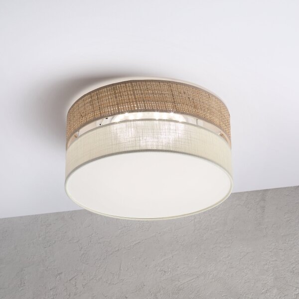 LED stropné svietidlo SIRJA BOHO LED/20W/230V pr. 35 cm béžová/krémová