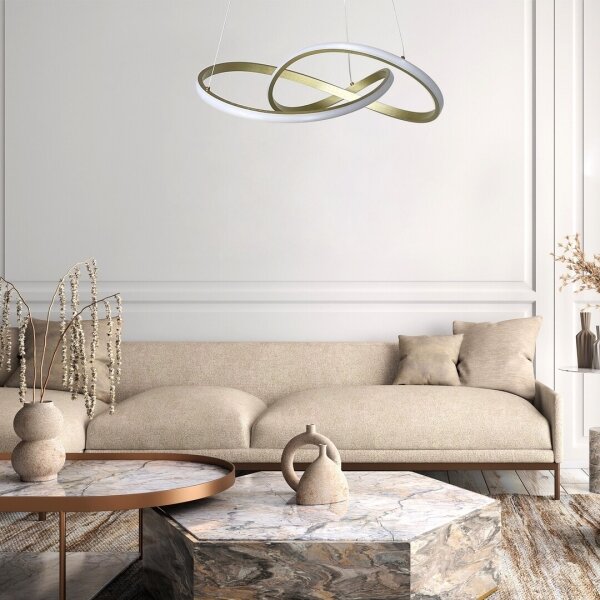 Rabalux 72215 - LED Luster na lanku CASTIEL LED/36W/230V 3000K zlatá