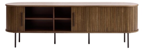 Hnedý TV stolík v dekore duba 180x56x45 cm Nola – Unique Furniture