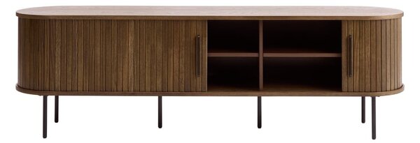 Hnedý TV stolík v dekore duba 180x56x45 cm Nola – Unique Furniture