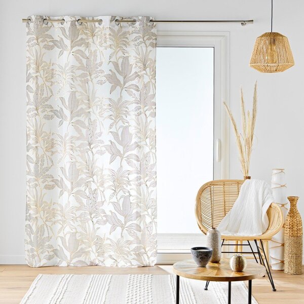 Záclona v béžovej a zlatej farbe 135x240 cm Vayana – douceur d'intérieur
