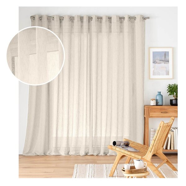 Záclona v prírodnej farbe 400x240 cm Carlin – douceur d'intérieur