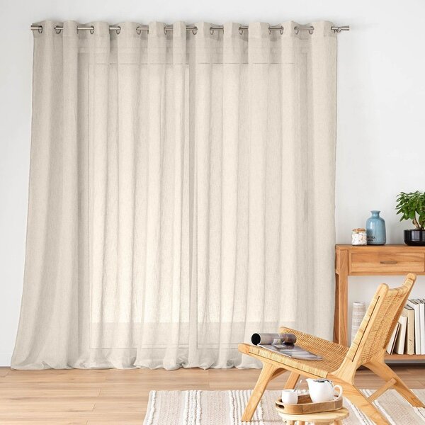 Záclona v prírodnej farbe 400x240 cm Carlin – douceur d'intérieur