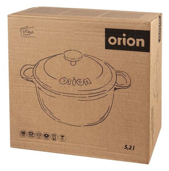 Liatinový hrniec s pokrievkou na indukciu 5,2 l LITINA SMALT – Orion