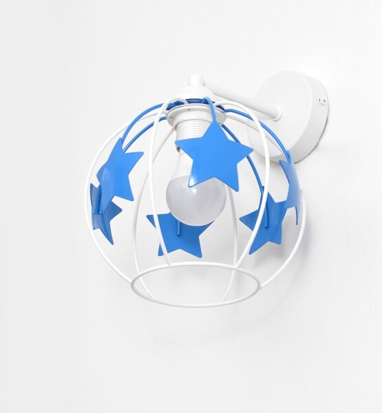 Detská nástenná lampa STARS 1xE27/15W/230V modrá/biela
