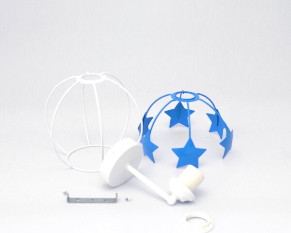 Detská nástenná lampa STARS 1xE27/15W/230V modrá/biela