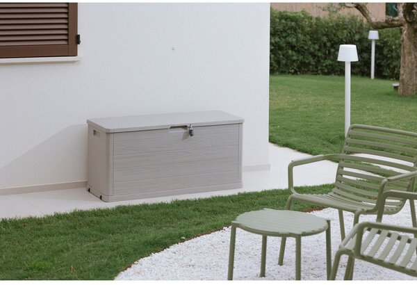 Svetlosivý plastový záhradný úložný box Woodys – Toomax