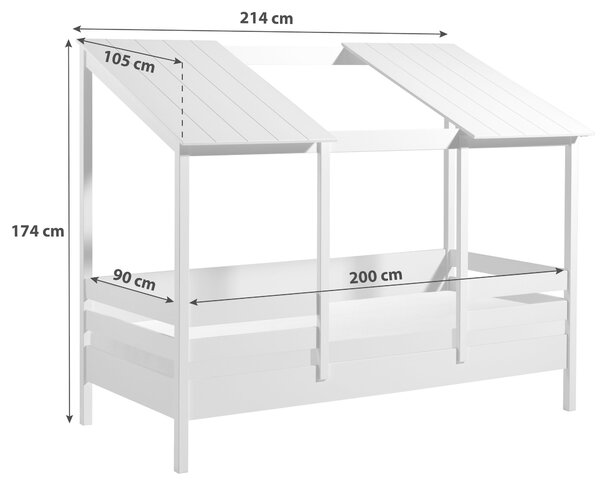 DOMČEKOVÁ POSTEĽ, 90/200 cm biela MID.YOU - Detské izby, Online Only