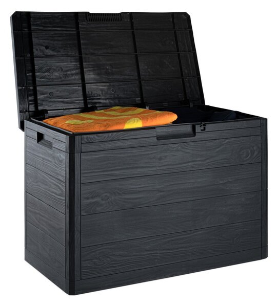 Antracitový záhradný úložný box Woodys – Toomax