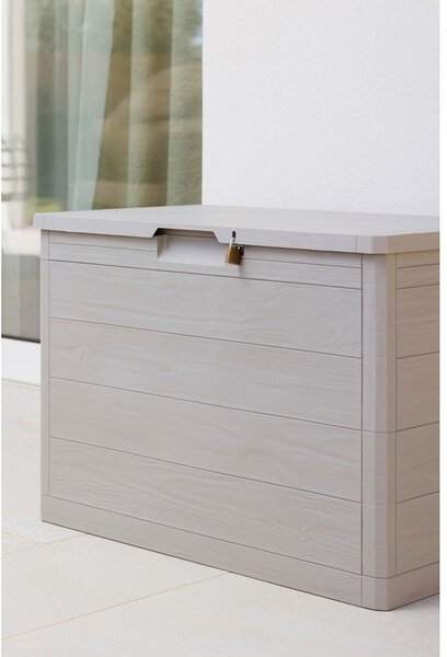Svetlosivý plastový záhradný úložný box Woodys – Toomax