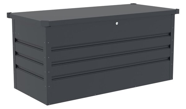 Antracitový záhradný úložný box Max A – Rojaplast