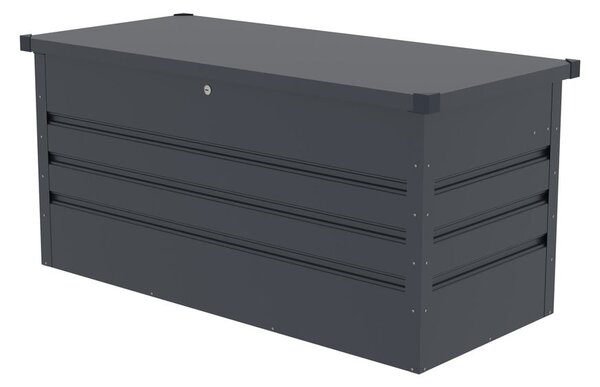 Antracitový záhradný úložný box Max A – Rojaplast