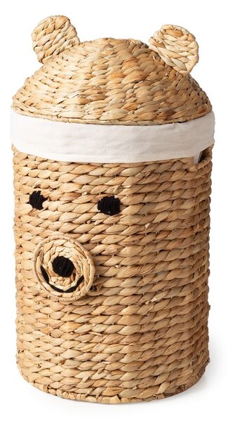 Detský kôš na hračky z vodného hyacintu v prírodnej farbe ø 30x56 cm Bear – Compactor