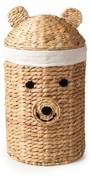 Detský kôš na hračky z vodného hyacintu v prírodnej farbe ø 30x56 cm Bear – Compactor