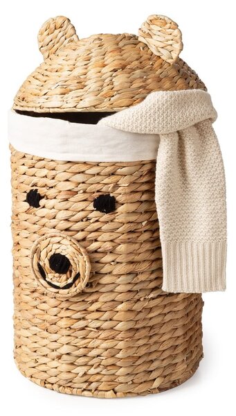 Detský kôš na hračky z vodného hyacintu v prírodnej farbe ø 30x56 cm Bear – Compactor