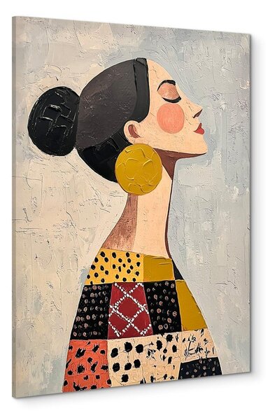 Obraz s ručne maľovanými prvkami 70x100 cm Mae – Styler