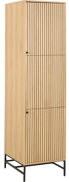 Šatníková skriňa v dekore duba v prírodnej farbe 51x200x60 cm Albany – Actona