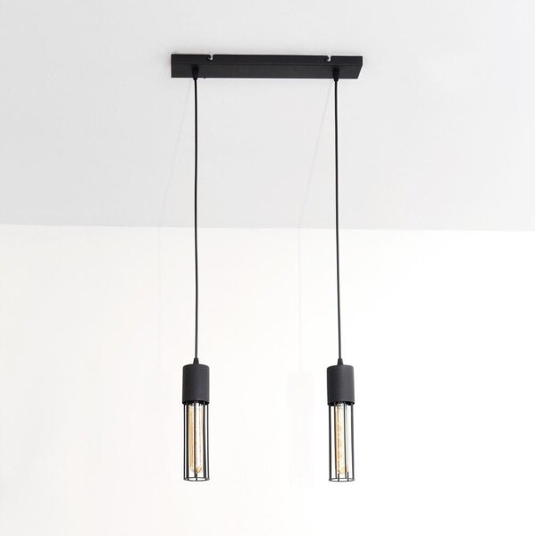 Luster na lanku MELODY 2xE27/15W/230V čierna