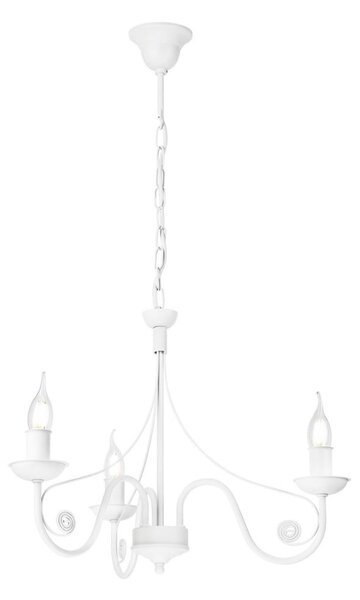 Luster na reťazi DONATO 3xE14/40W/230V biela