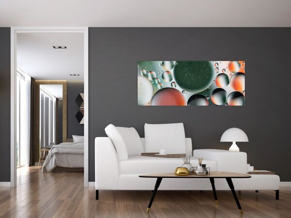 Obraz abstrakcie - bubliny (120x50 cm)