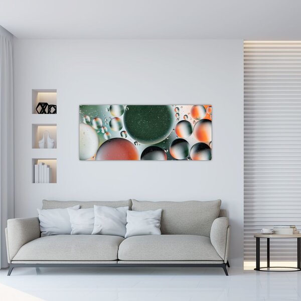Obraz abstrakcie - bubliny (120x50 cm)