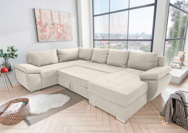 SEDACIA SÚPRAVA, textil, krémová P & B - Sedačky, Online Only