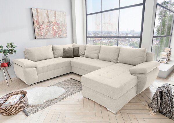 SEDACIA SÚPRAVA, textil, krémová P & B - Sedačky, Online Only