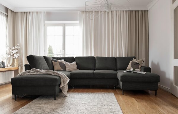 SEDACIA SÚPRAVA, textil, sivá MID.YOU - Sedačky, Online Only