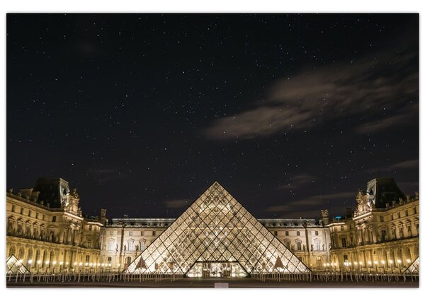 Obraz - Louvre v noci (90x60 cm)