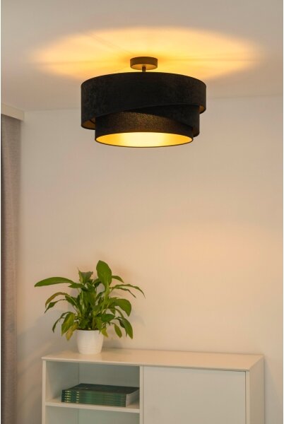 Duolla - Prisadený luster KOBO 1xE27/15W/230V pr. 45 cm čierna