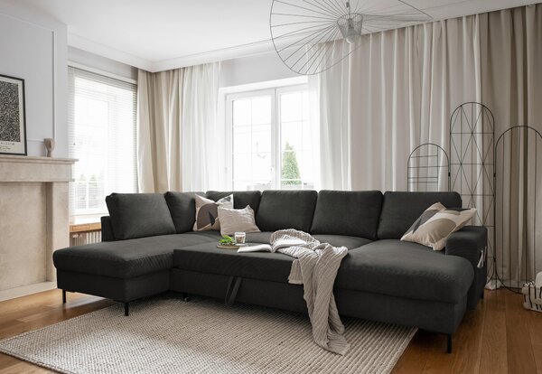 SEDACIA SÚPRAVA, textil, sivá MID.YOU - Sedačky, Online Only