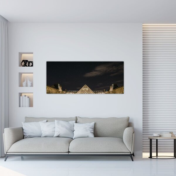 Obraz - Louvre v noci (120x50 cm)