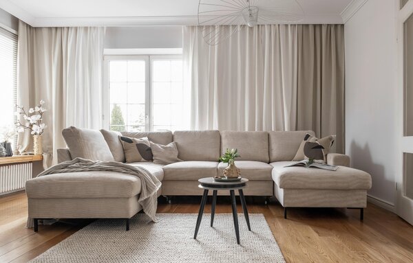 SEDACIA SÚPRAVA, textil, béžová MID.YOU - Sedačky, Online Only