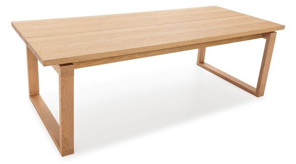 Jedálenský stôl s doskou v dubovom dekore 100x220 cm Rina – Marckeric