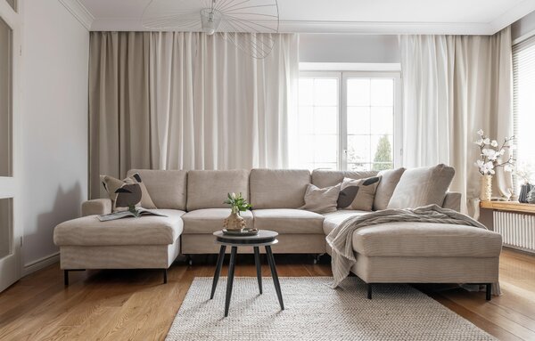 SEDACIA SÚPRAVA, textil, béžová MID.YOU - Sedačky, Online Only