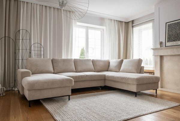 SEDACIA SÚPRAVA, textil, béžová MID.YOU - Sedačky, Online Only