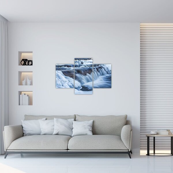 Obraz rieky v zime (90x60 cm)