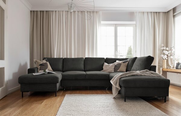 SEDACIA SÚPRAVA, textil, sivá MID.YOU - Sedačky, Online Only