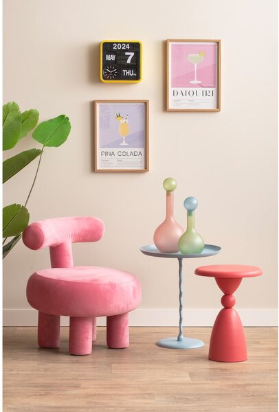 Kovový okrúhly odkladací stolík ø 40 cm Zig Zag – Leitmotiv