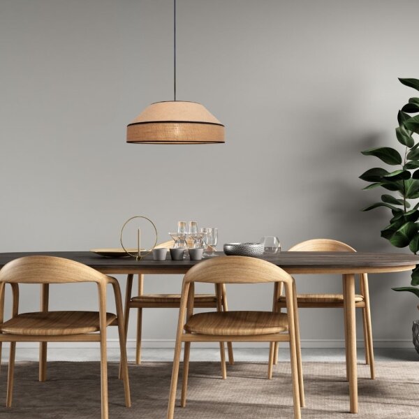 Luster na lanku MANISO 1xE27/60W/230V pr. 45 cm béžová