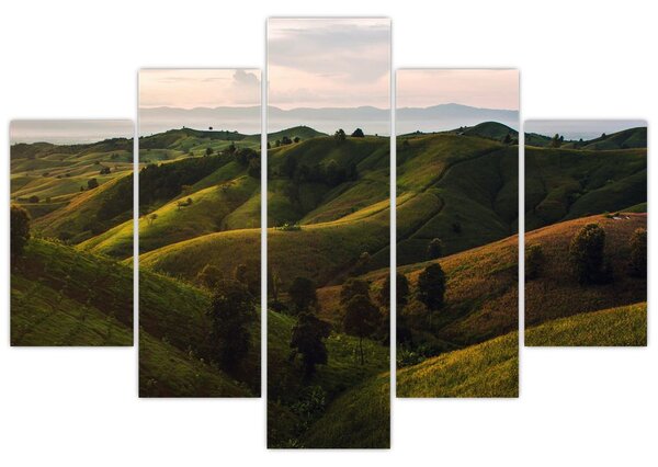 Obraz - Výhľad na thajské kopčeky (150x105 cm)