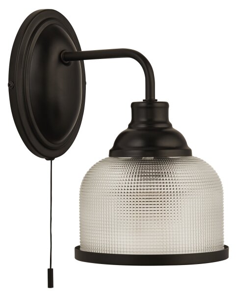 Searchlight 2671-1BK - Nástenná lampa BISTRO 1xE27/60W/230V čierna