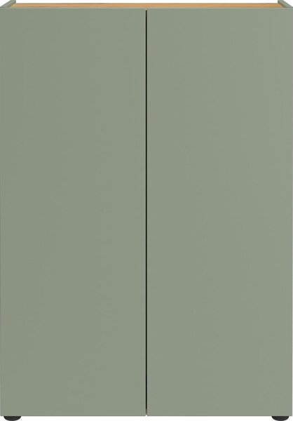 Šalviová zelená skrinka v dekore duba 74x105x33 cm Alviano – Germania